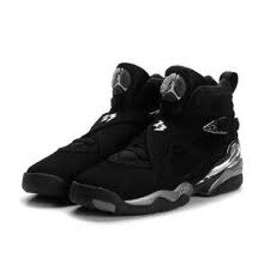 Chrome 8s Black Air Jordan Sneakers